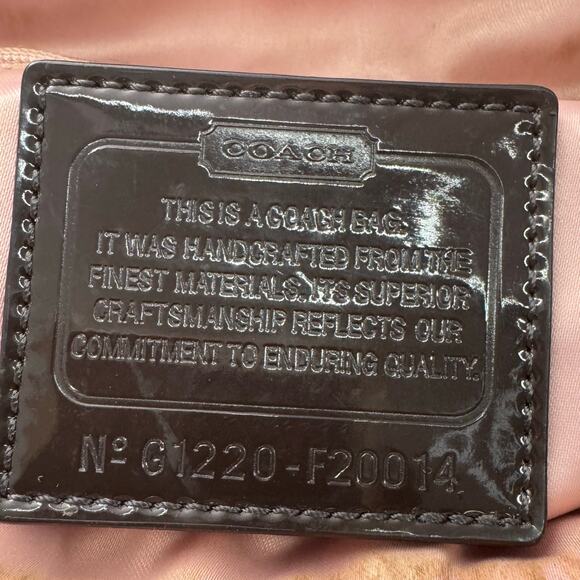 Y2K COACH Signature Stripe Studded Tote Handbag Monogram No G1220-F20014 READ - Picture 9 of 12